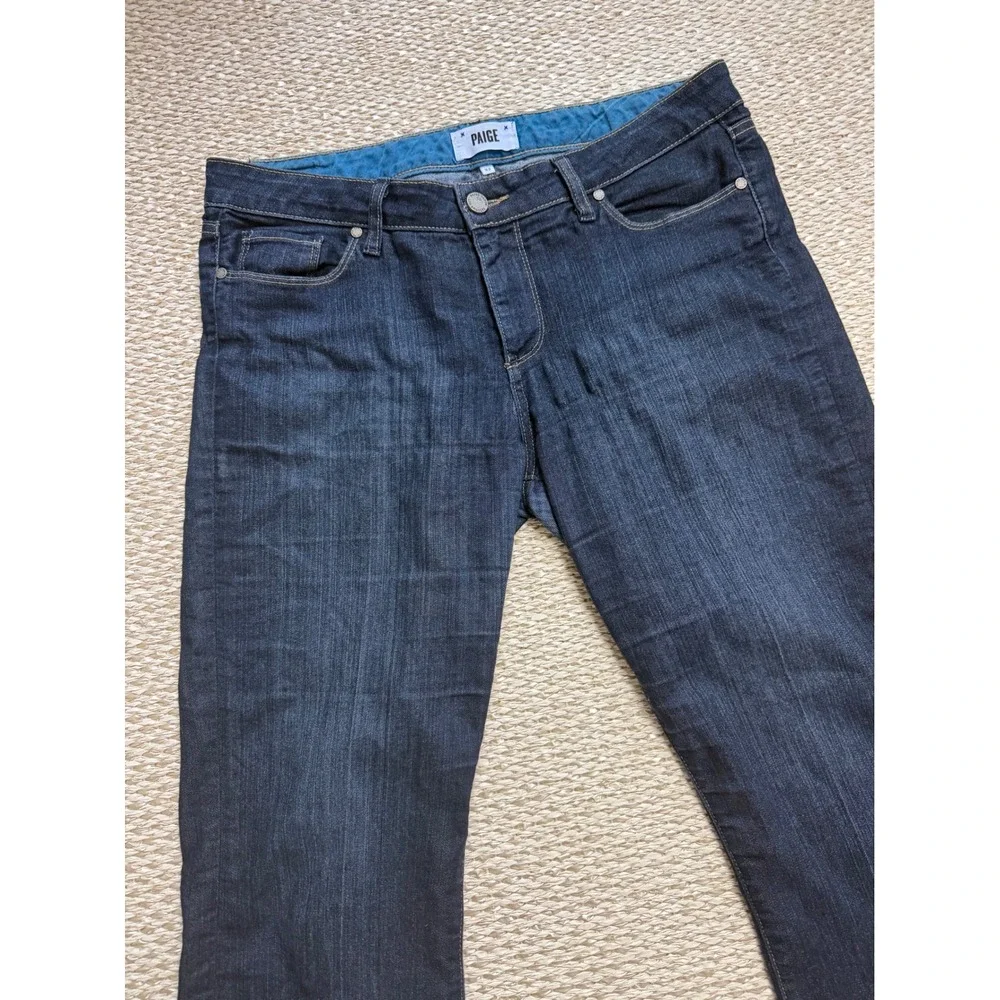 Paige Skyline Boot Dark Wash Bootcut Jeans Size 32‎ Womens Stretch Denim